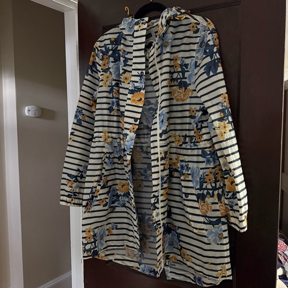 Joules Golightly Floral Striped Women's Rain Jacket - Picture 2 of 6